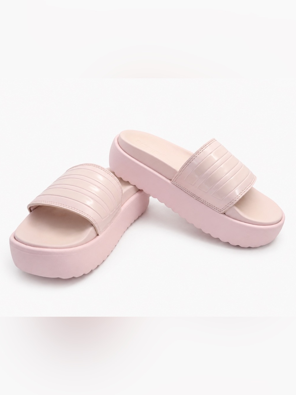 adidas Pink Platform Slide Mules